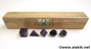 Amethyst 5pcs Geometry set with wooden box